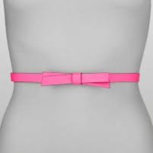 kate spade pink leather bow belt size small